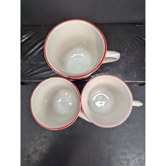 Vintage Tienshan Stoneware Theodore Bears Navidad 8 Oz Coffee Tea Cups Lot of 3 - Picture 6 of 8
